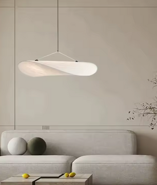 Papieren Hanglamp – Moderne Kroonluchter met zwarte standaard – 40/60/80/100cm