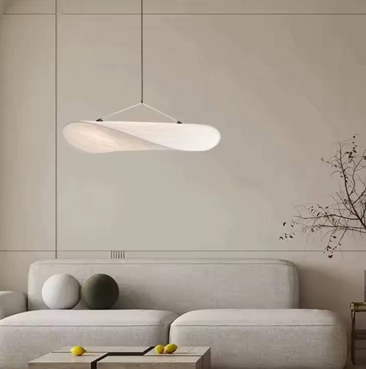 Papieren Hanglamp – Moderne Kroonluchter met zwarte standaard – 40/60/80/100cm