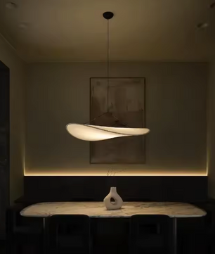 Papieren Hanglamp – Moderne Kroonluchter met zwarte standaard – 40/60/80/100cm