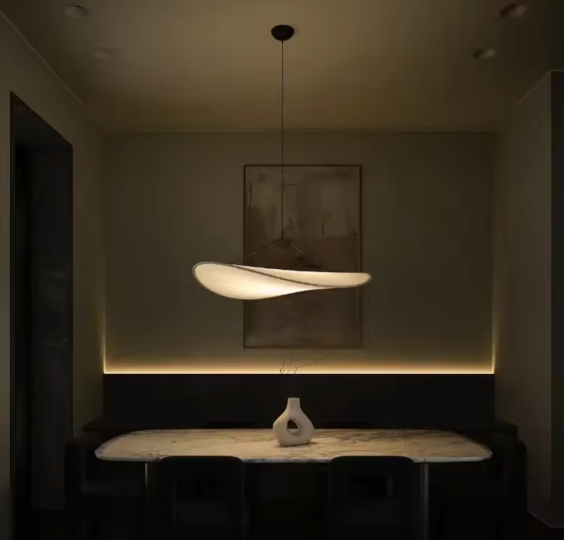 Papieren Hanglamp – Moderne Kroonluchter met zwarte standaard – 40/60/80/100cm