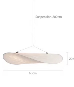 Papieren Hanglamp – Moderne Kroonluchter met zwarte standaard – 40/60/80/100cm