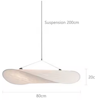 Papieren Hanglamp – Moderne Kroonluchter met zwarte standaard – 40/60/80/100cm