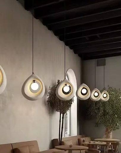 Japanse Wabi Sabi Hanglamp – Moderne Scandinavische Plafondlamp voor Eetkamer & Woonkamer
