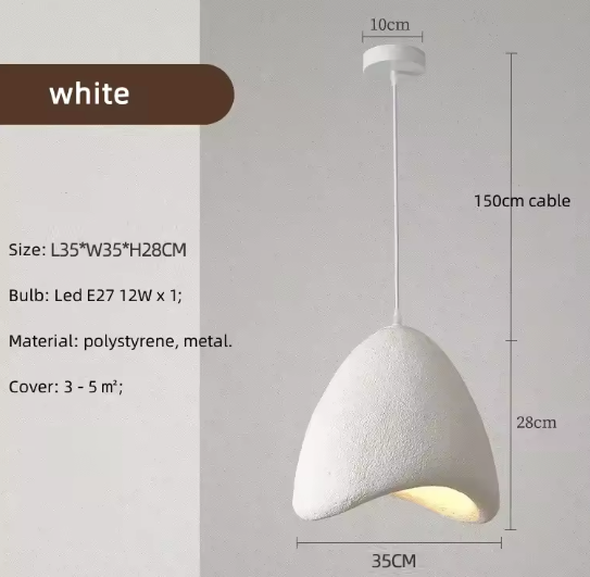 Japanse Wabi Sabi Hanglamp – Moderne Scandinavische Plafondlamp voor Eetkamer & Woonkamer