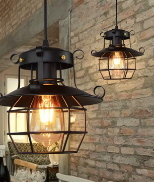 Industriële Retro Hanglamp – Creatieve LED Kroonluchter voor Eetkamer, Bar & Slaapkamer