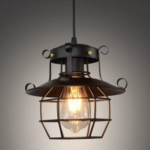 Industriële Retro Hanglamp – Creatieve LED Kroonluchter voor Eetkamer, Bar & Slaapkamer