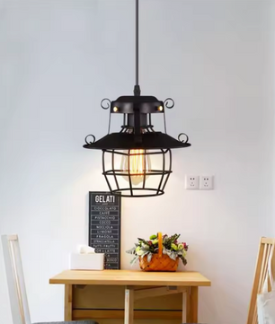 Industriële Retro Hanglamp – Creatieve LED Kroonluchter voor Eetkamer, Bar & Slaapkamer