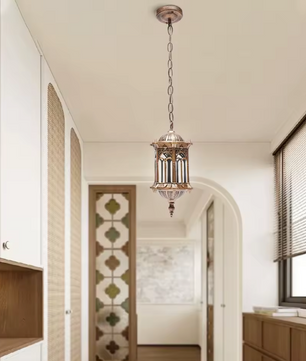 Vintage Buiten Hanglamp – Waterdicht Aluminium & Glas, Europese Stijl