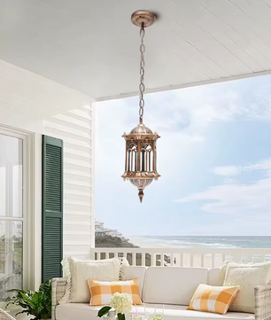 Vintage Buiten Hanglamp – Waterdicht Aluminium & Glas, Europese Stijl