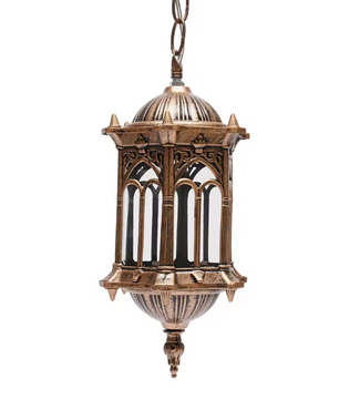 Vintage Buiten Hanglamp – Waterdicht Aluminium & Glas, Europese Stijl