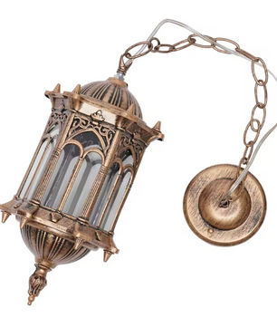 Vintage Buiten Hanglamp – Waterdicht Aluminium & Glas, Europese Stijl