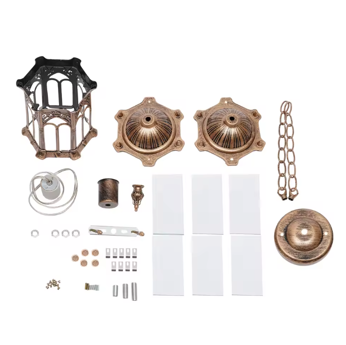 Vintage Buiten Hanglamp – Waterdicht Aluminium & Glas, Europese Stijl