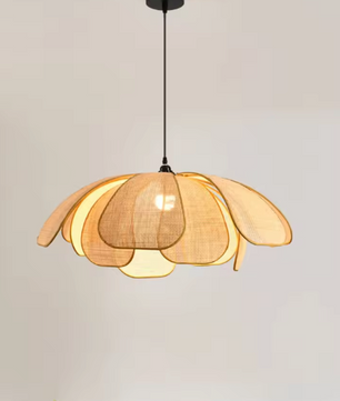 Nordic Handgeweven Lotus Kroonluchter – Retro Design met E27 Fitting