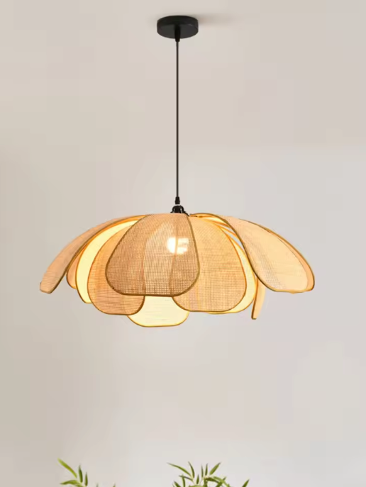 Nordic Handgeweven Lotus Kroonluchter – Retro Design met E27 Fitting