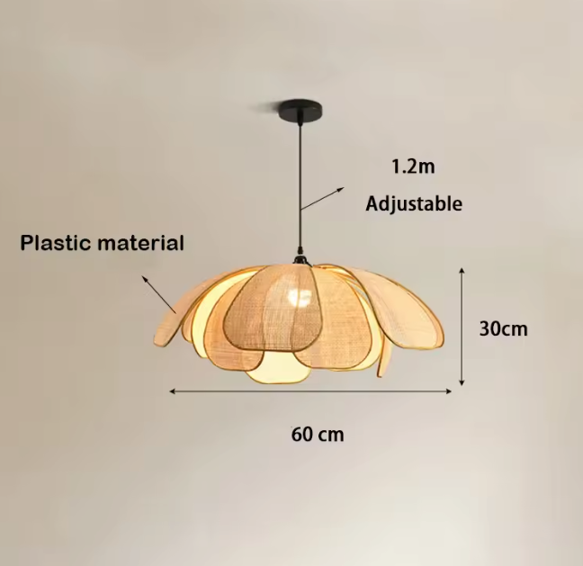 Nordic Handgeweven Lotus Kroonluchter – Retro Design met E27 Fitting