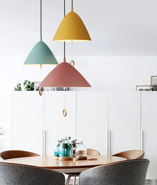 Deense Hanglamp Macaron – Moderne Plafondlamp met Trekschakelaar