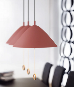 Deense Hanglamp Macaron – Moderne Plafondlamp met Trekschakelaar
