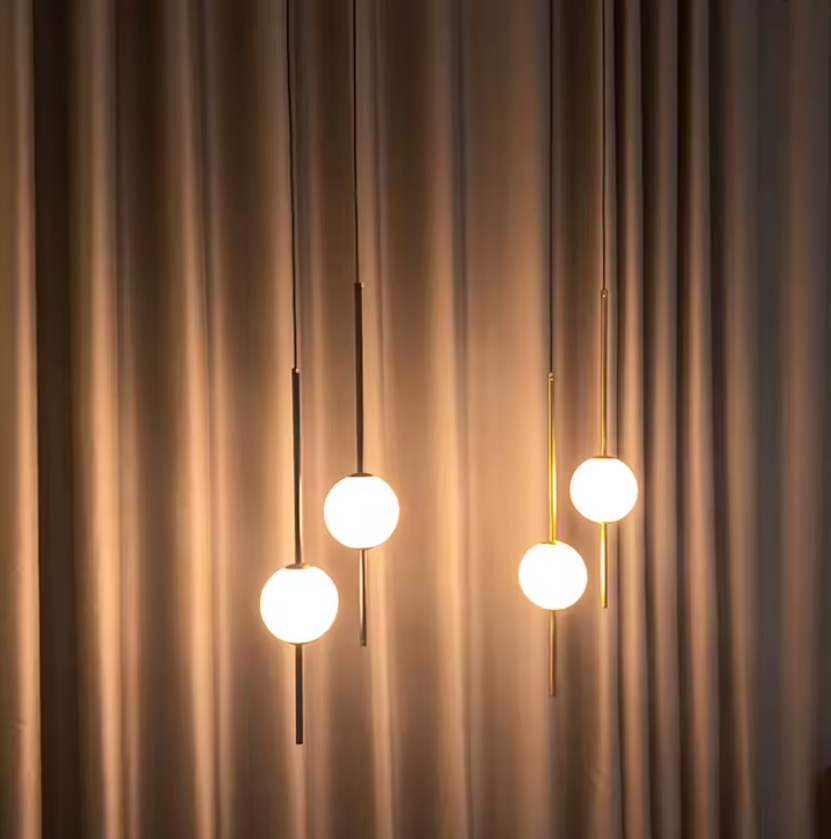 Nordic Glazen Bol Hanglamp – Moderne LED Plafondlamp voor Woonkamer, Eetkamer & Slaapkamer