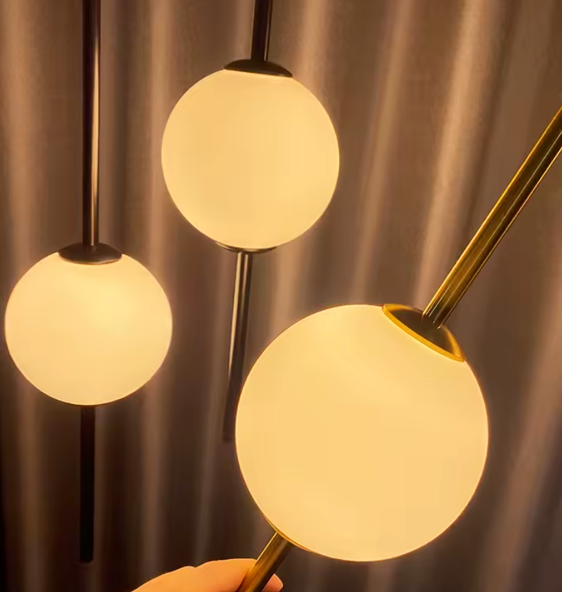Nordic Glazen Bol Hanglamp – Moderne LED Plafondlamp voor Woonkamer, Eetkamer & Slaapkamer