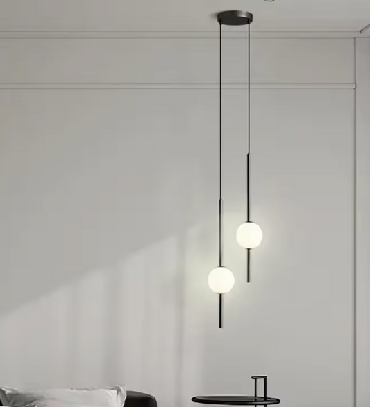 Nordic Glazen Bol Hanglamp – Moderne LED Plafondlamp voor Woonkamer, Eetkamer & Slaapkamer