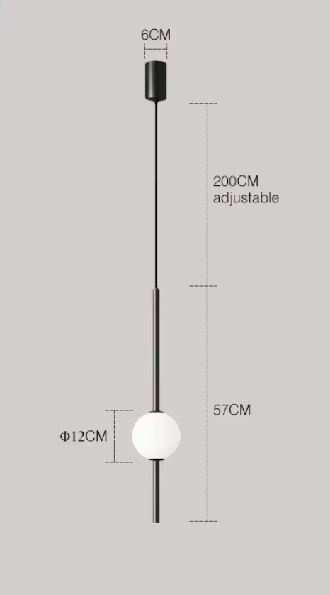 Nordic Glazen Bol Hanglamp – Moderne LED Plafondlamp voor Woonkamer, Eetkamer & Slaapkamer