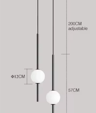 Nordic Glazen Bol Hanglamp – Moderne LED Plafondlamp voor Woonkamer, Eetkamer & Slaapkamer