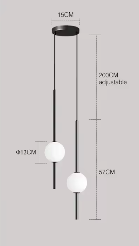 Nordic Glazen Bol Hanglamp – Moderne LED Plafondlamp voor Woonkamer, Eetkamer & Slaapkamer