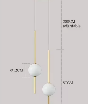 Nordic Glazen Bol Hanglamp – Moderne LED Plafondlamp voor Woonkamer, Eetkamer & Slaapkamer