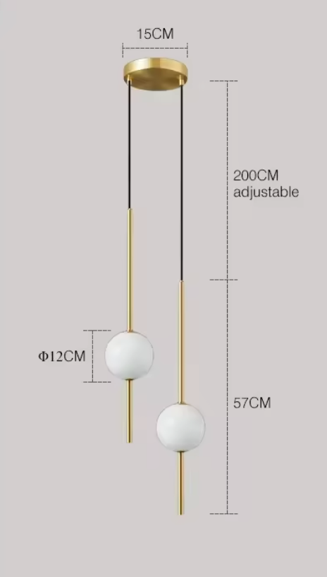 Nordic Glazen Bol Hanglamp – Moderne LED Plafondlamp voor Woonkamer, Eetkamer & Slaapkamer