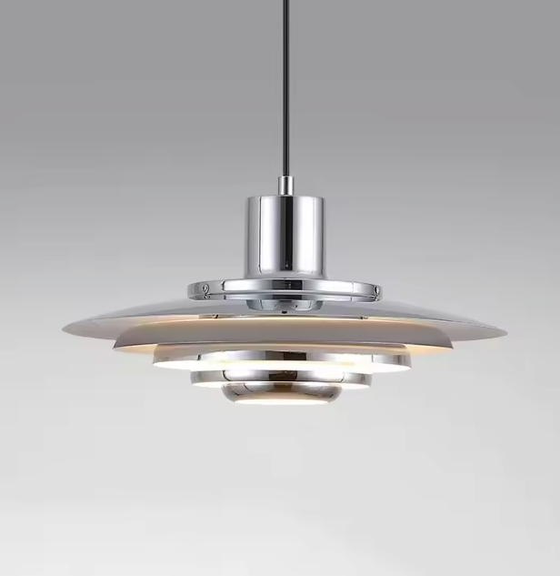 Nordic Minimalistische Hanglamp – Zilver LED Plafondlamp voor Keuken, Woonkamer & Slaapkamer