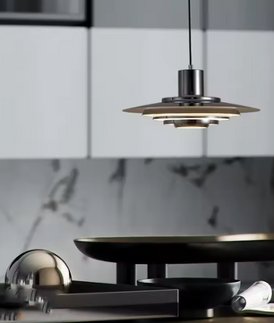 Nordic Minimalistische Hanglamp – Zilver LED Plafondlamp voor Keuken, Woonkamer & Slaapkamer