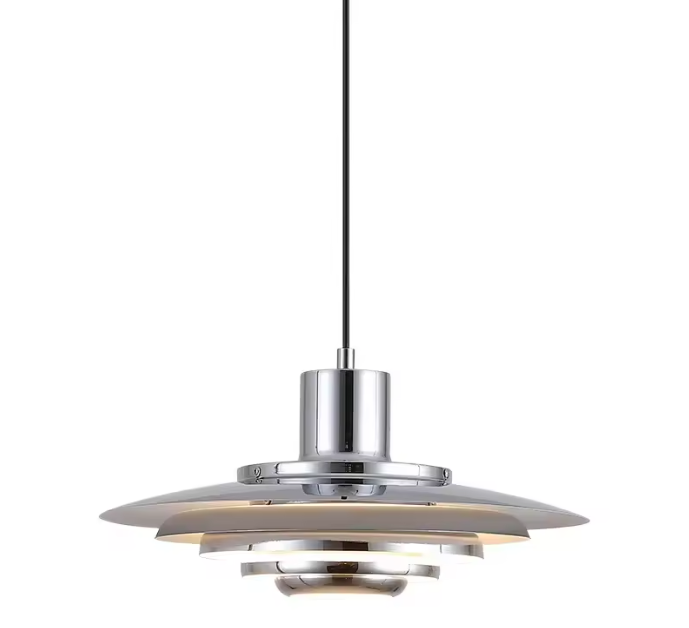 Nordic Minimalistische Hanglamp – Zilver LED Plafondlamp voor Keuken, Woonkamer & Slaapkamer