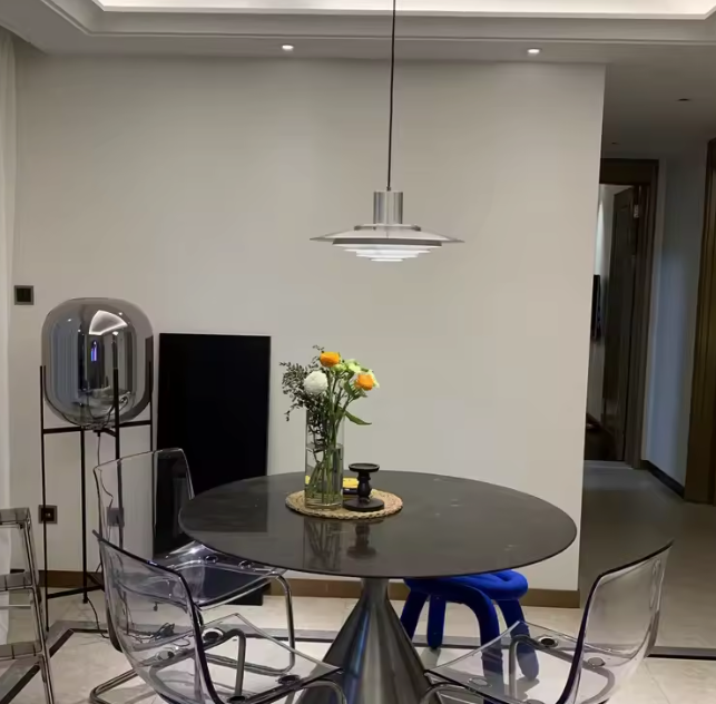 Nordic Minimalistische Hanglamp – Zilver LED Plafondlamp voor Keuken, Woonkamer & Slaapkamer