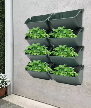 Set van 8 Wandgemonteerde Plantenbakken – Creëer een Verticale Tuin voor Binnen & Buiten