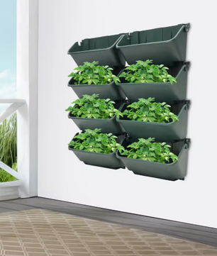 Set van 8 Wandgemonteerde Plantenbakken – Creëer een Verticale Tuin voor Binnen & Buiten