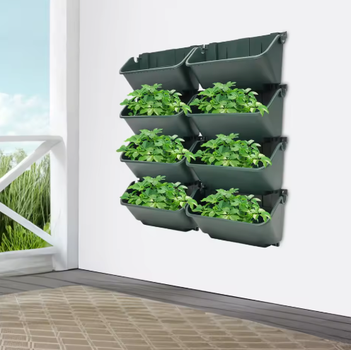 Set van 8 Wandgemonteerde Plantenbakken – Creëer een Verticale Tuin voor Binnen & Buiten