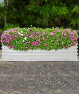 Rechthoekige Metalen Plantenbak 150 × 60 × 43 cm – Aluminium-Verzinkt Staal, Duurzaam & Weerbestendig
