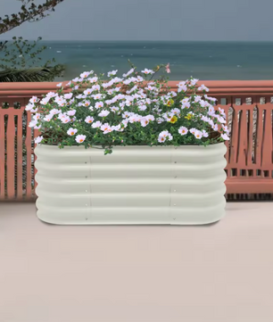 Rechthoekige Metalen Plantenbak 150 × 60 × 43 cm – Aluminium-Verzinkt Staal, Duurzaam & Weerbestendig