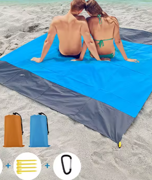 Strand- en Picknickdeken – 210×200 cm, Waterdicht, Zanddicht & Lichtgewicht