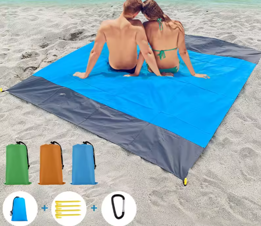 Strand- en Picknickdeken – 210×200 cm, Waterdicht, Zanddicht & Lichtgewicht