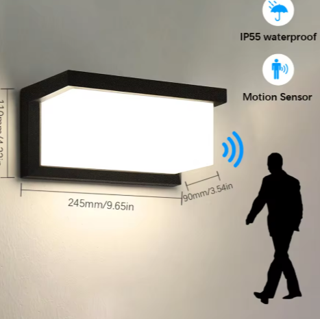 LED Wandlamp – Waterdicht IP55 met Radarsensor & Intelligente Lichtregeling