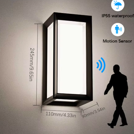 LED Wandlamp – Waterdicht IP55 met Radarsensor & Intelligente Lichtregeling