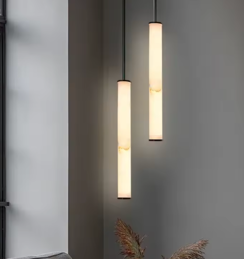 Luxe Marmeren Hanglamp – Minimalistische LED Plafondlamp