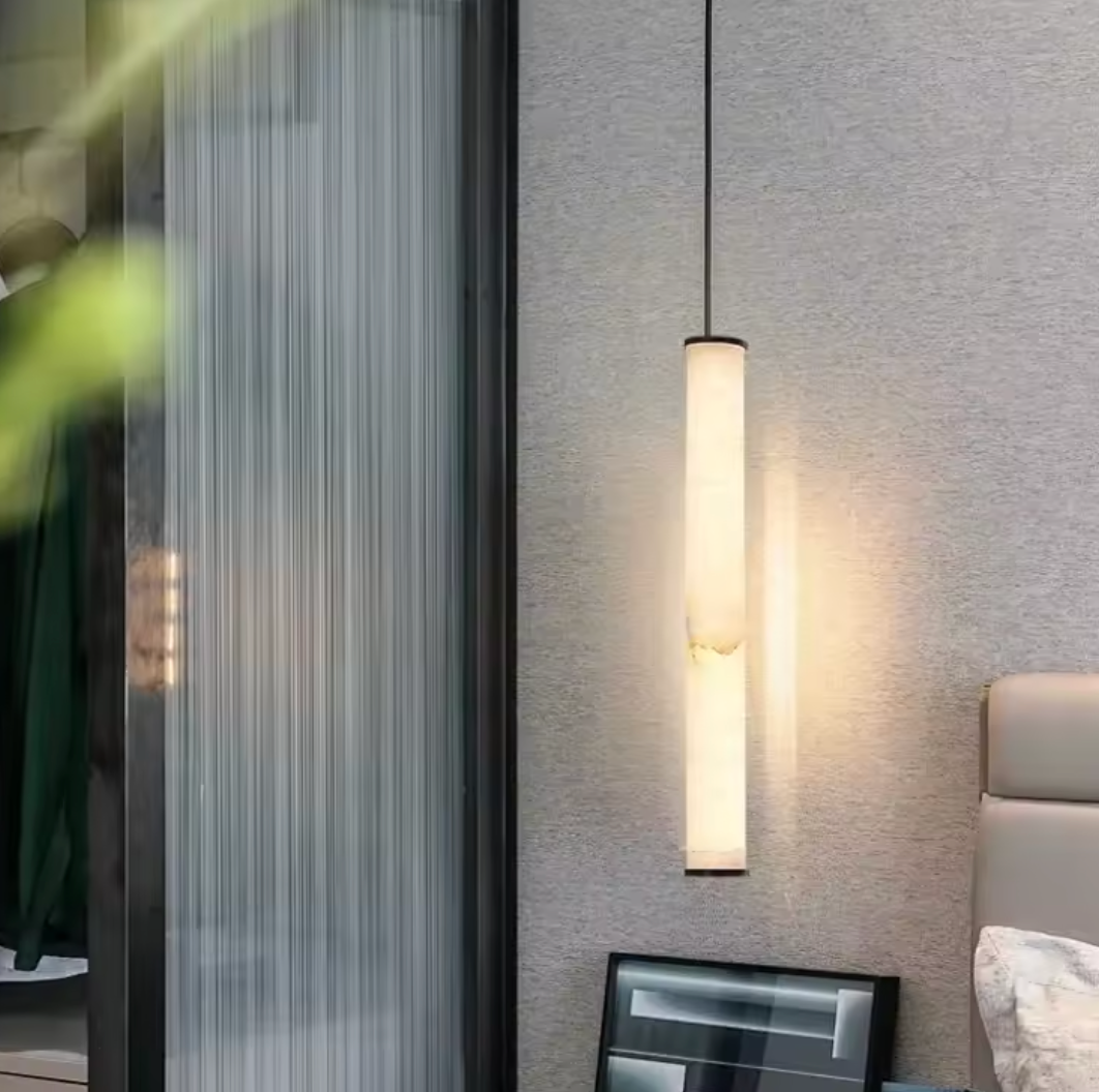 Luxe Marmeren Hanglamp – Minimalistische LED Plafondlamp