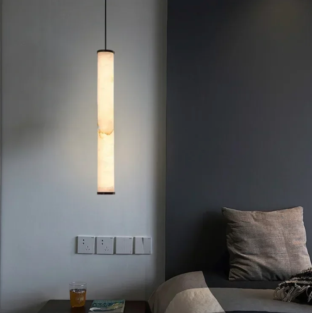 Luxe Marmeren Hanglamp – Minimalistische LED Plafondlamp