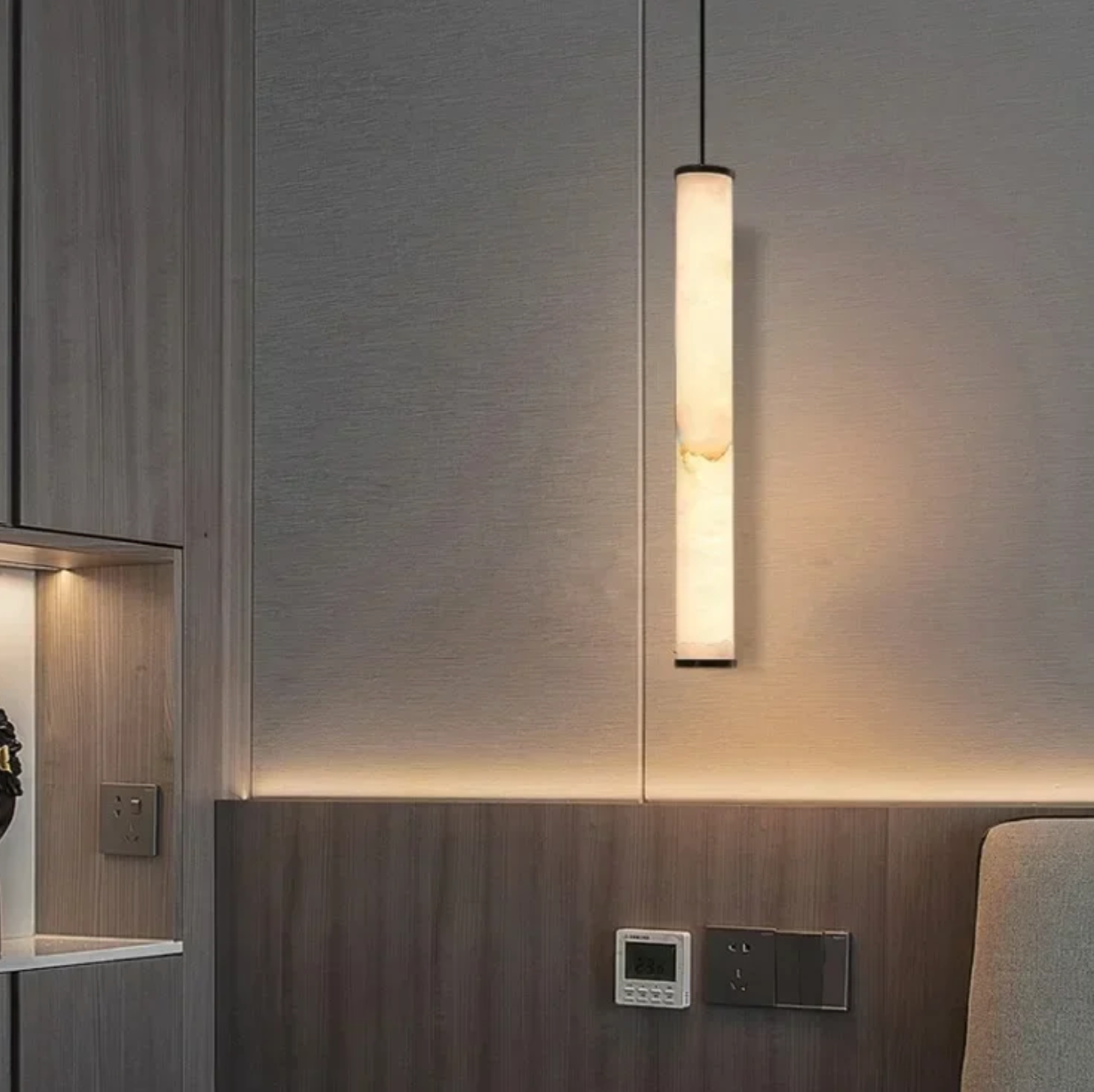 Luxe Marmeren Hanglamp – Minimalistische LED Plafondlamp