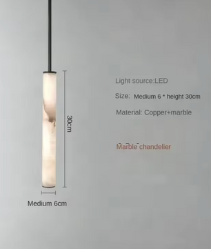 Luxe Marmeren Hanglamp – Minimalistische LED Plafondlamp
