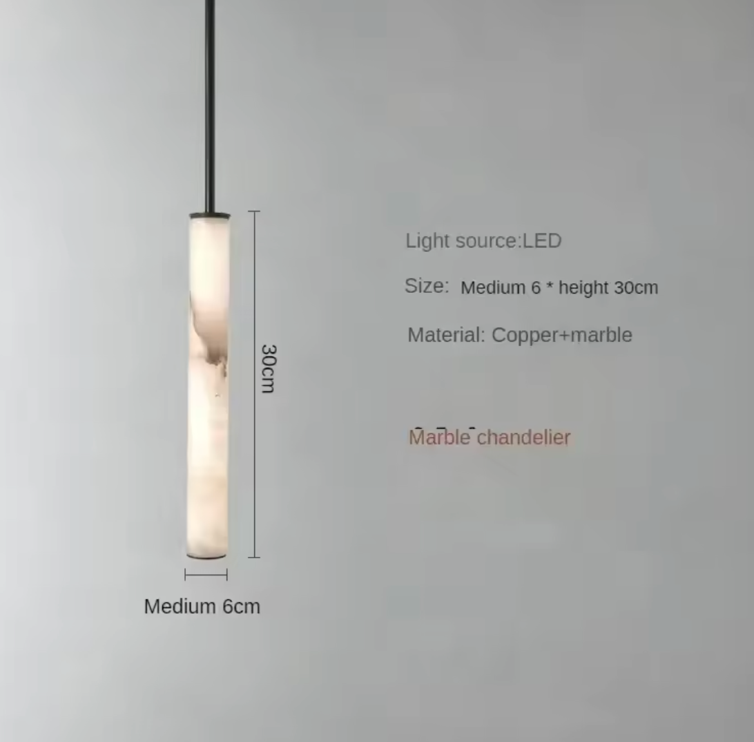 Luxe Marmeren Hanglamp – Minimalistische LED Plafondlamp