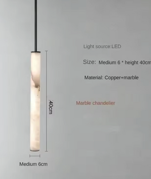 Luxe Marmeren Hanglamp – Minimalistische LED Plafondlamp