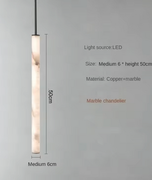 Luxe Marmeren Hanglamp – Minimalistische LED Plafondlamp